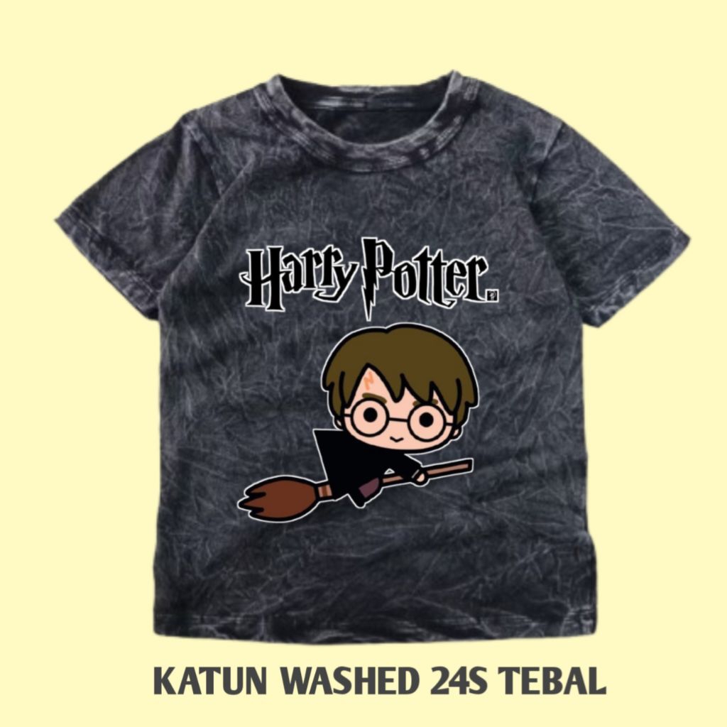 Harry Potter Kaos anak Harry Potter Katun Washed Premium