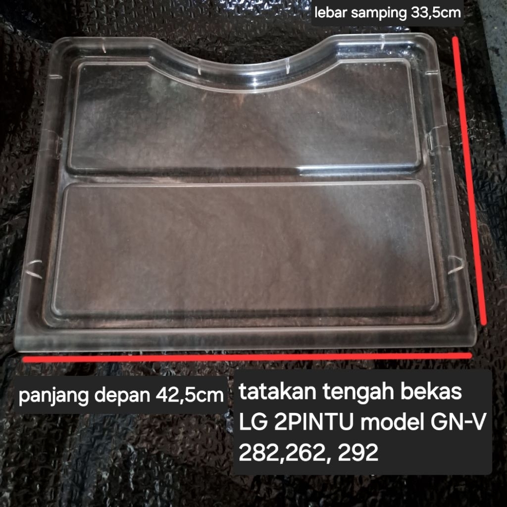 rak tatakan bekas kulkas LG 2PINTU model GN-V 282 dan 262