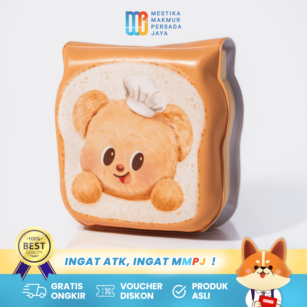 

Deli x Butterbear Notebook Lucu Berbentuk Roti - 93×100 m 80 Lembar HY225