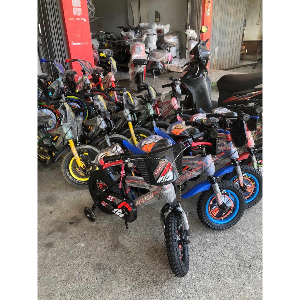 Sepeda BMX anak laki laki Merk Xavior Ultra 12 inch ban pompa 2.50
