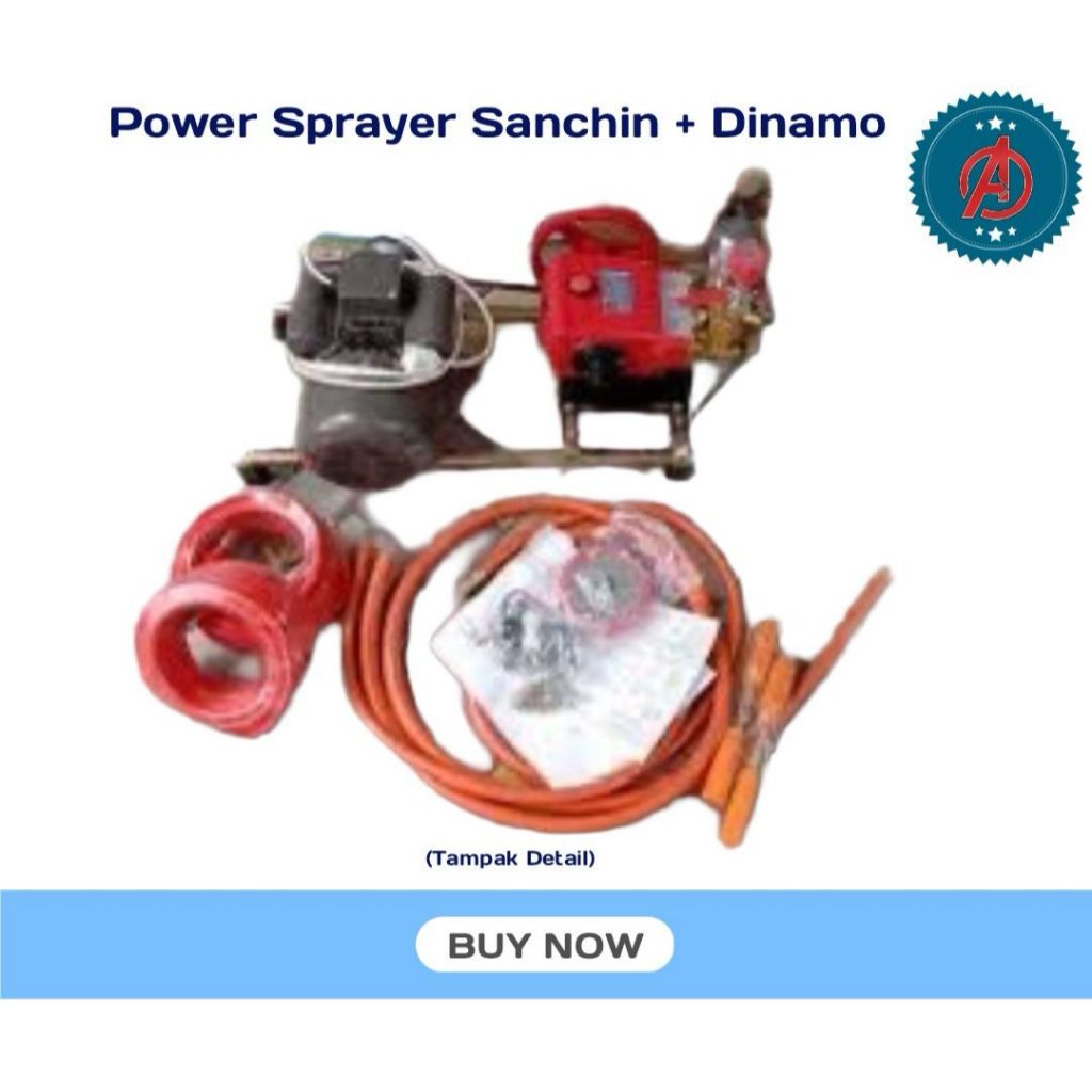 Mesin Power Sprayer Steam Cuci Motor & Mobil Sanchin SCN 20 + Engine Bensin / Dinamo Motor Listrik.
