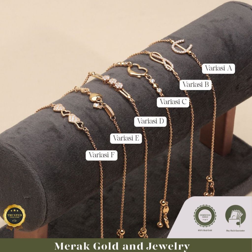 Merak Gold - NEW ARRIVAL Gelang Serut / Bracelet Gold Siem Variasi | Emas Tua Kadar 16K