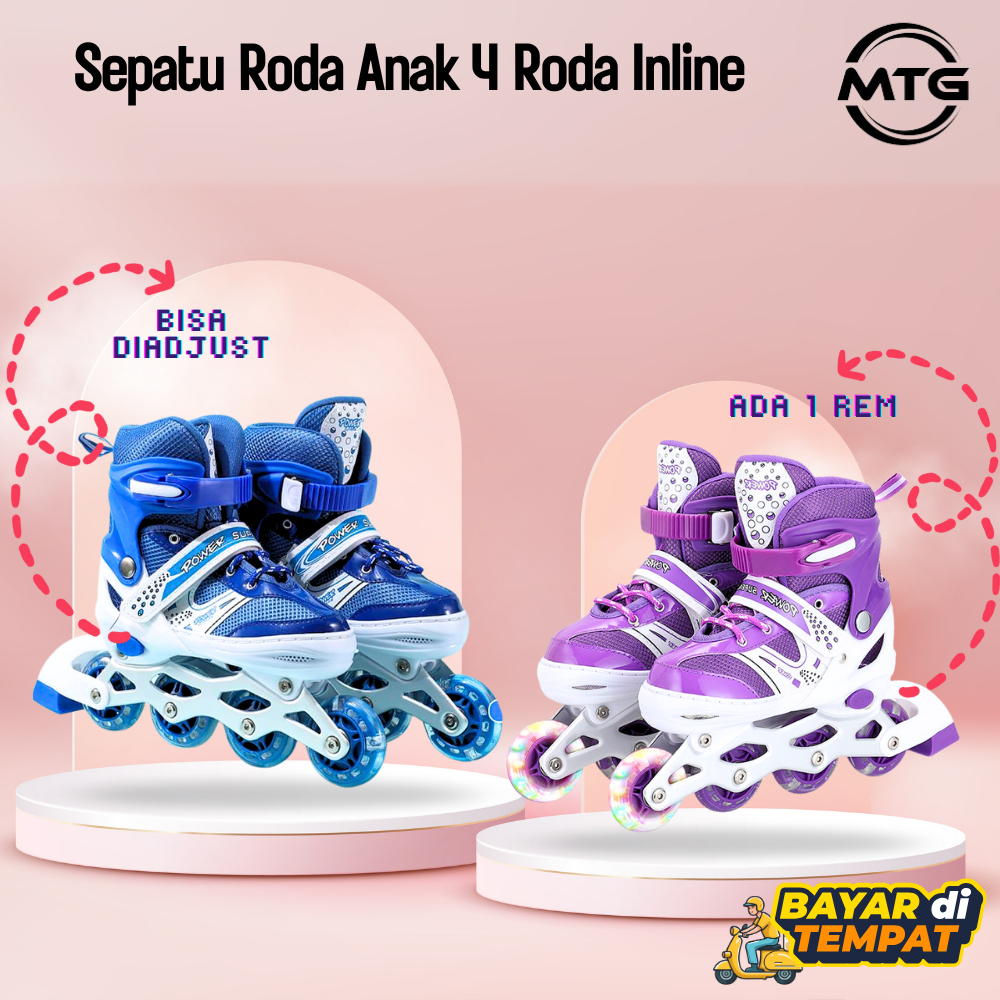 Sepatu Roda Anak dewasa Sepatu Roda PU Roda Nyala Sepatu Roda Anak Laki Laki / Perempuan roda 4