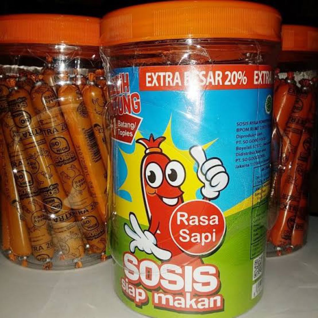 

sosis sonice sosis siap makan satu toples isi 25 biji