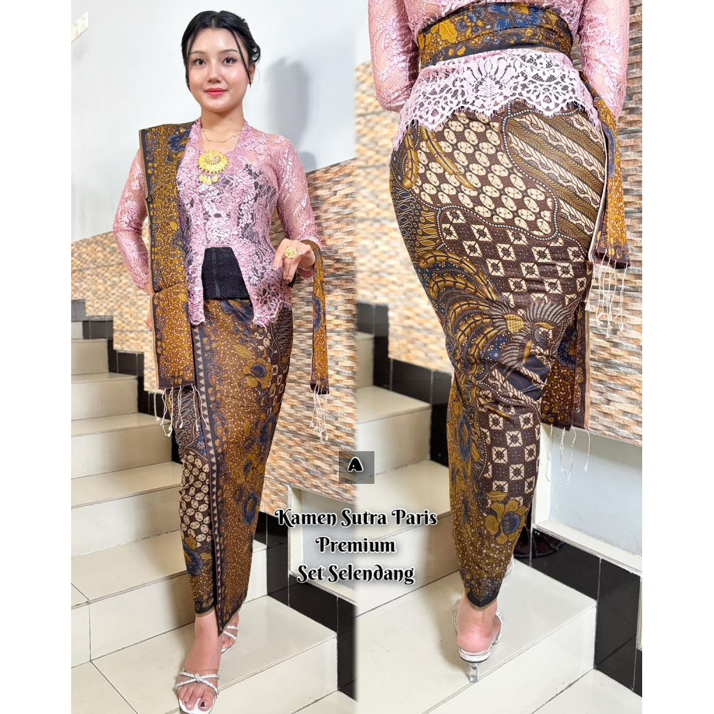 Kamen Sutra Paris Lembaran Set Selendang Terbaru | Kamen Bali | Endek Bali | Kamen Lembaran Bali