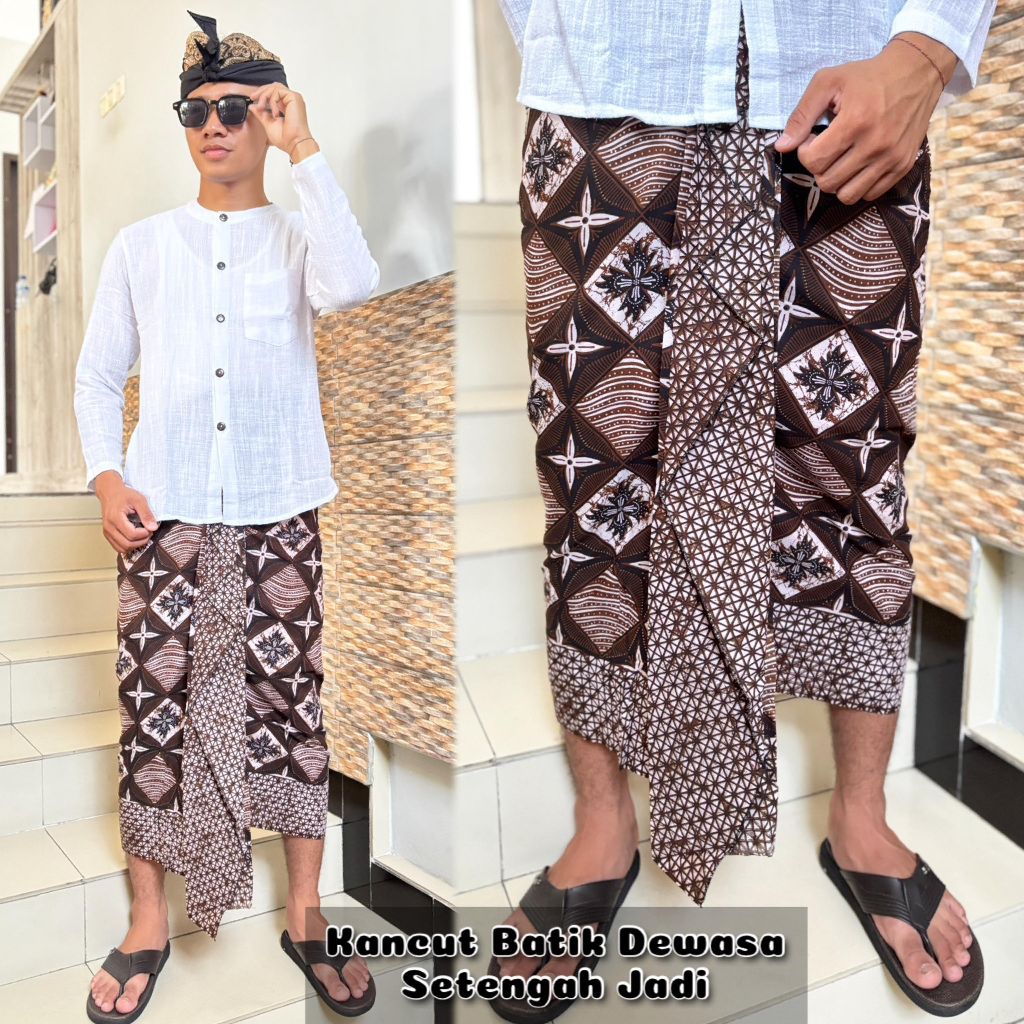 Kamen Cowok Batik Setengah Jadi Terbaru | Kamen Bali | Endek Bali