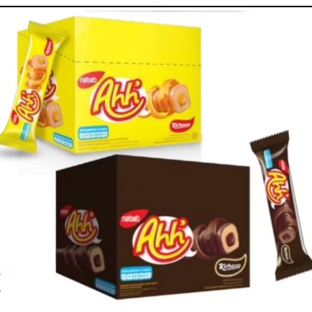 

1Box Nabati Ahh Richeese Keju dan chocolate 4grx20pcs