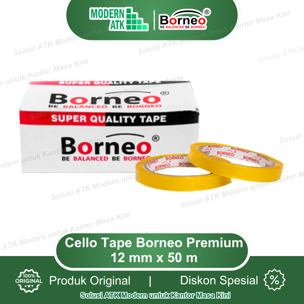 

Borneo Cello Tape / Selotip Premium 12 mm x 50 m