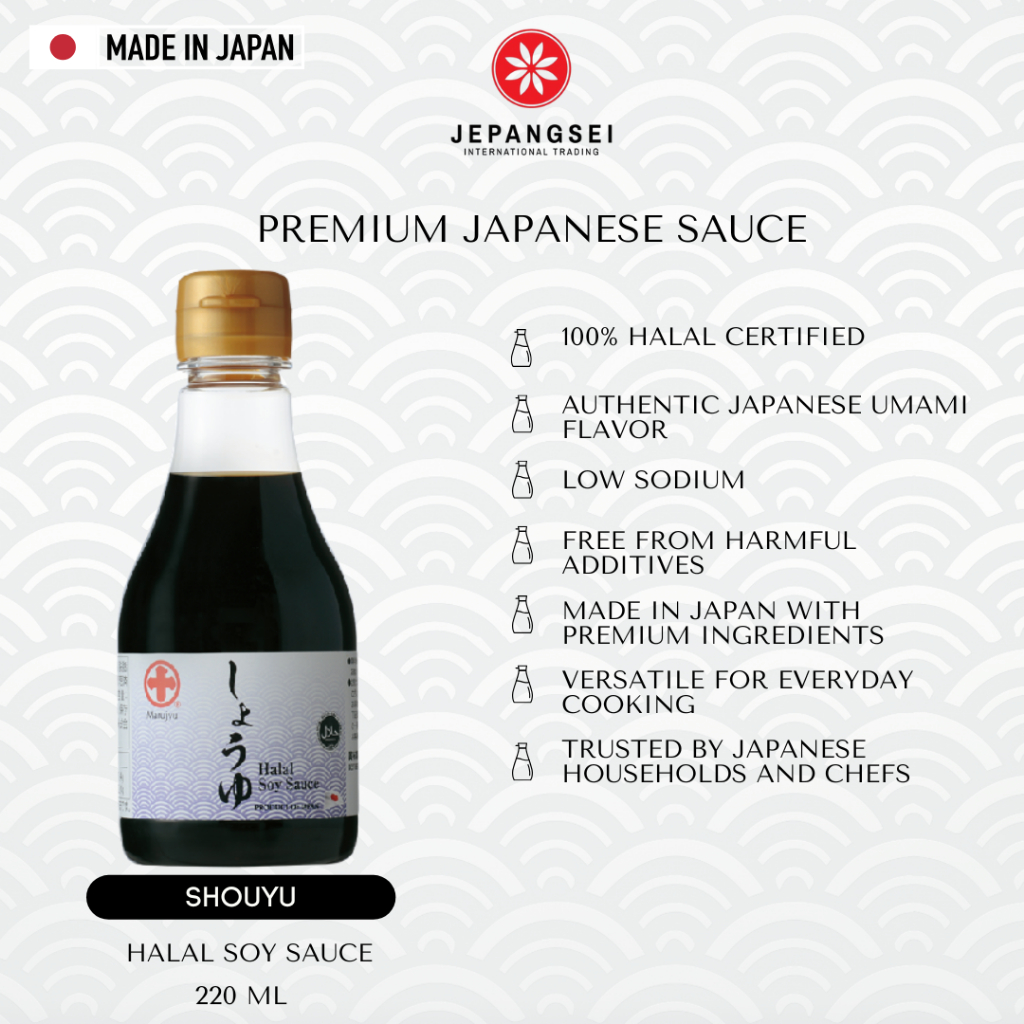 

JEPANGSEI Marujyu Halal Shoyu Soy Sauce 220ml Authentic Premium Saus Jepang Asli 100% Original