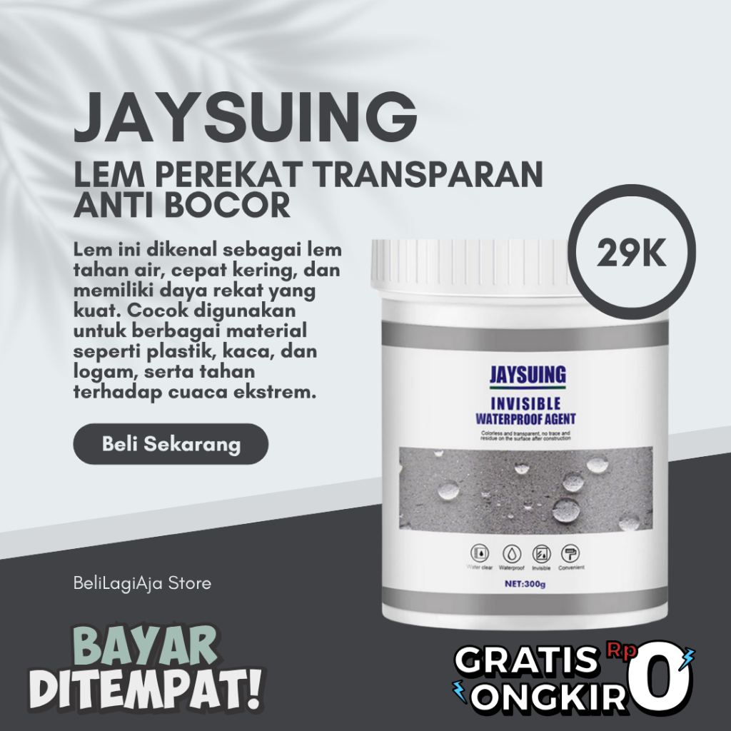 Jaysuing Lem Perekat Transparan Anti Bocor Jaysuing Invisible Waterproof