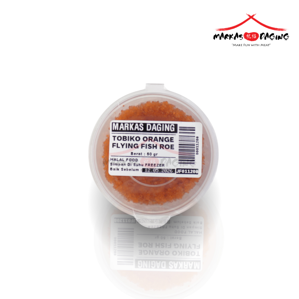 

Tobiko Orange Flying Fish Roe | Telur Ikan Sushi Halal - Markasdaging