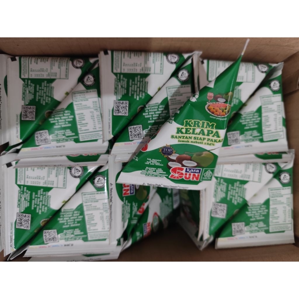 

Sun Kara Santan Kelapa Cair Kemasan 65ml 1dus