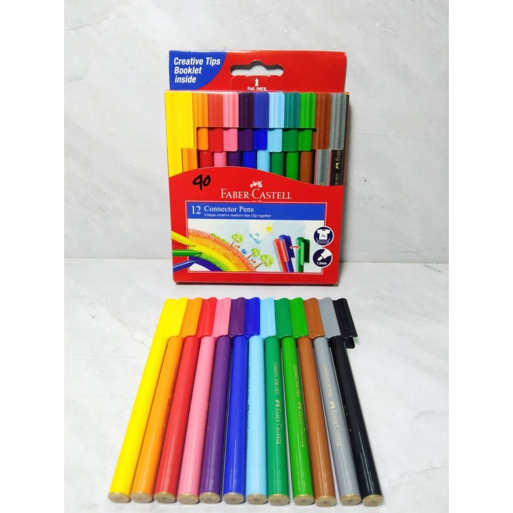 

CONNECTOR PEN FABER CASTELL ISI 12 WARNA / BALL POINT ISI 12 PC / SPIDOL WARNA - FABER CASTELL