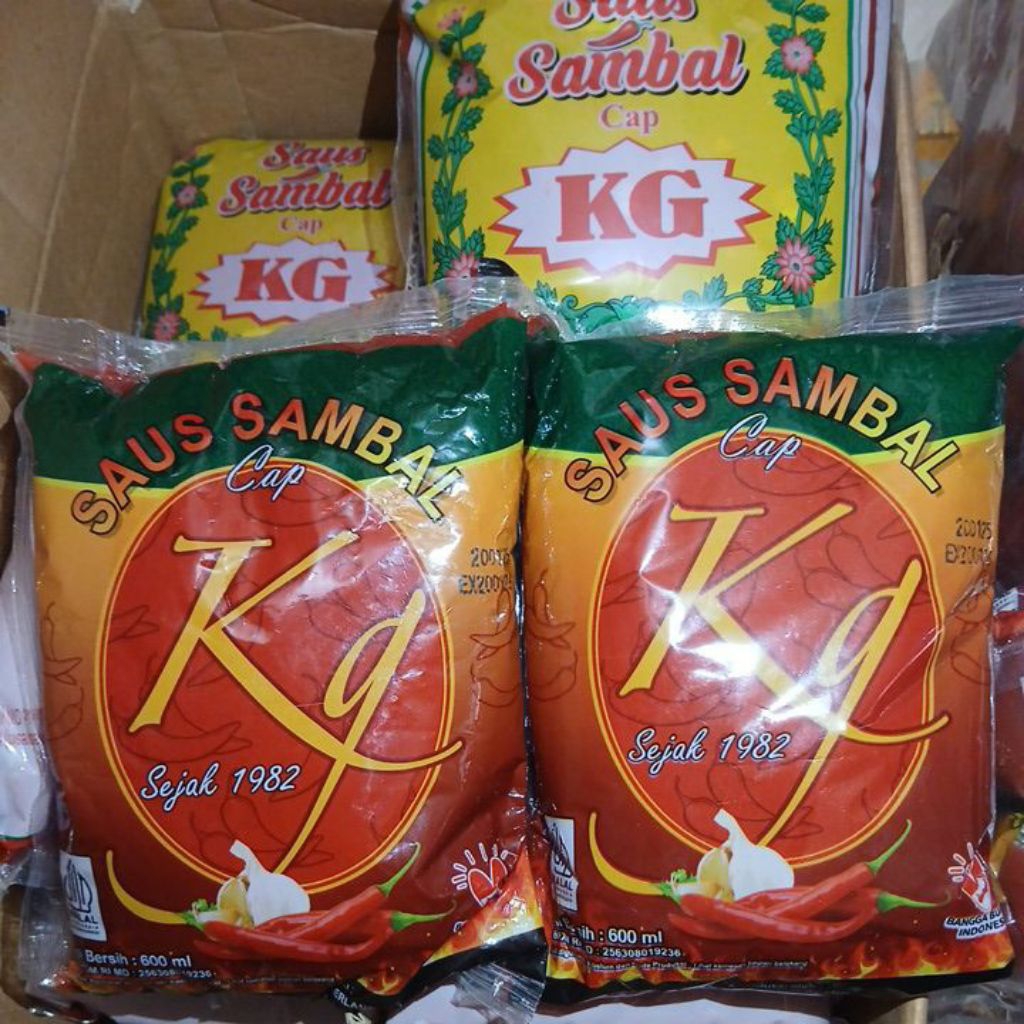 

SAUS SAMBAL cap KG sejak 1982 /Rasa Mantap/pedas/ netto 600ml