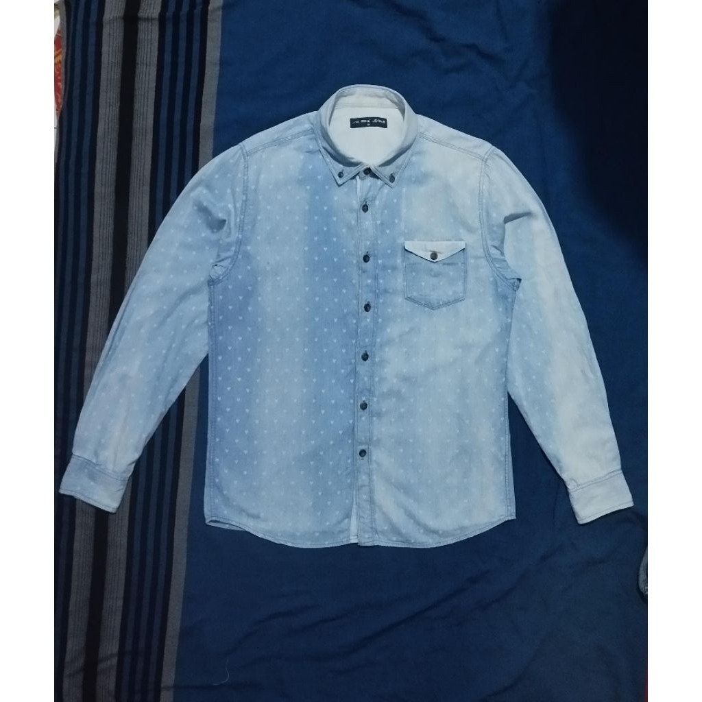 Kemeja Denim Fading Reiz Jeans sz M