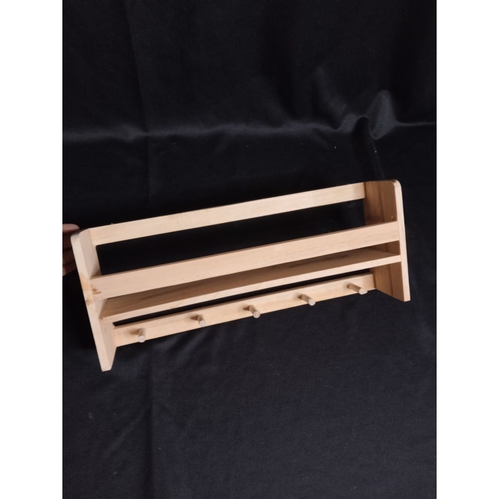 RAK BUMBU SERBAGUNA, RAK TOPLES, RAK KAYU DINDING