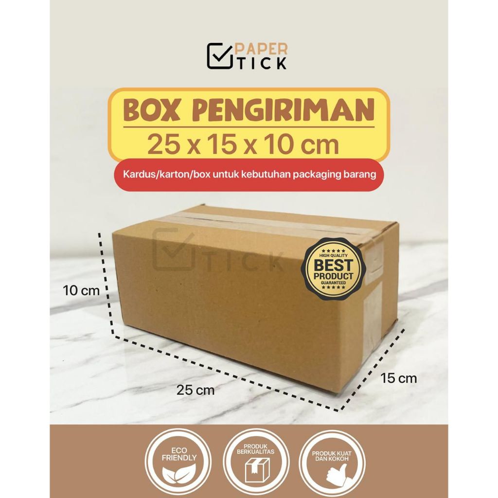 

Box Pengiriman 25x15x10 CM Kardus Packing Packaging Kemasan Corrugated Kotak Pengiriman Online Shop