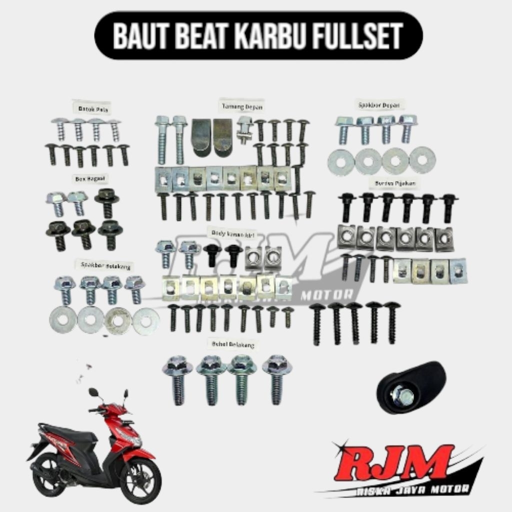 Baut Body Beat Karbu Full Set/Baut Beat Karbu 2006-2012
