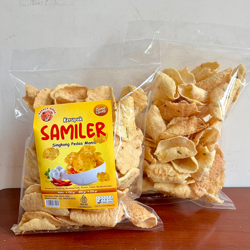 

Lezatoz_Genz Kerupuk Samiler Pedas Manis Matang Kepala Singa 200 Gr Camilan Snack Makanan Ringan