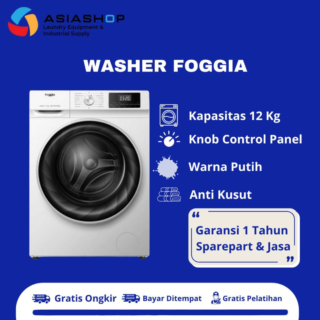 Mesin Cuci Foggia Kapasitas 12 Kg