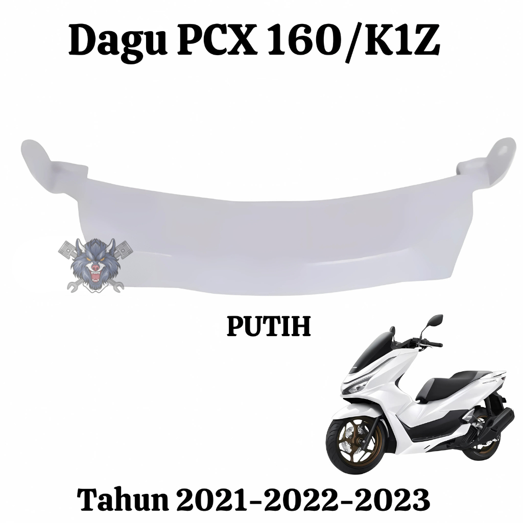 Cover front fr center Dagu New pcx 160 cc K1Z 2021 2022 2023 Putih glossy Putih
