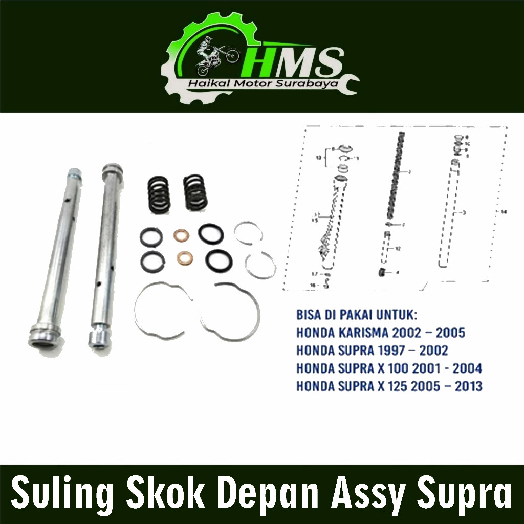 Suling Skok Depan Assy Supra - Sulingan As Shockbreaker Honda Karisma Kirana Supra X 125