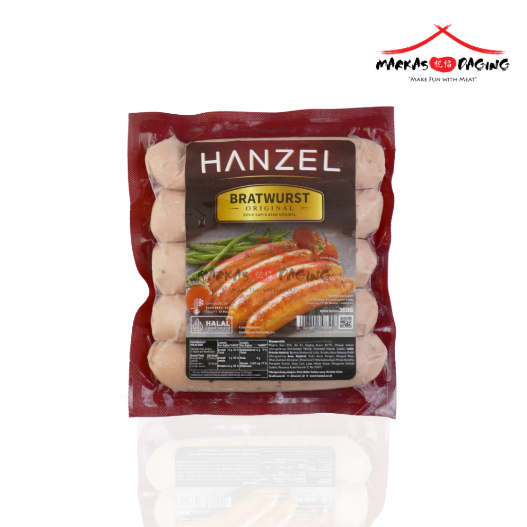 

HANZEL SOSIS SAPI BRATWURST ORIGINAL 360GR - Markasdaging
