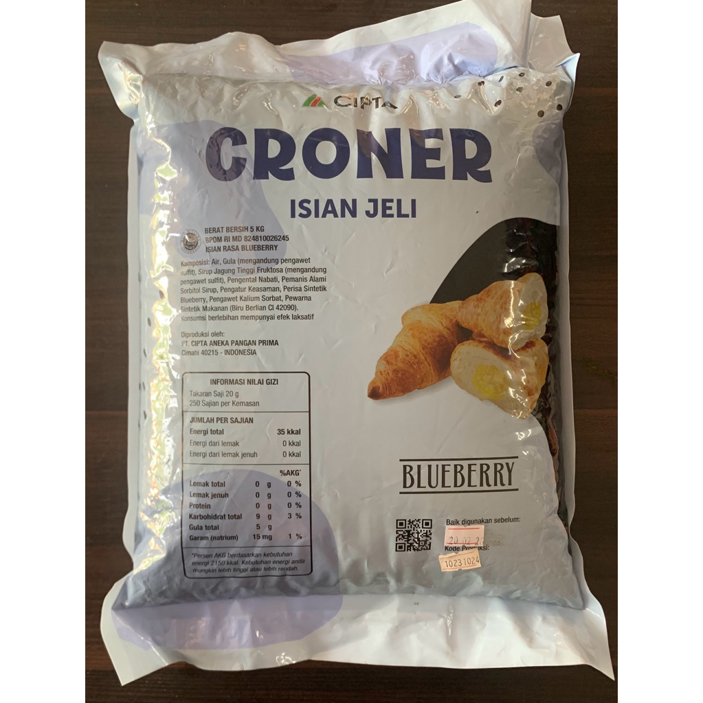 

Selai Jelly Croner Repack 250gr Blueberry