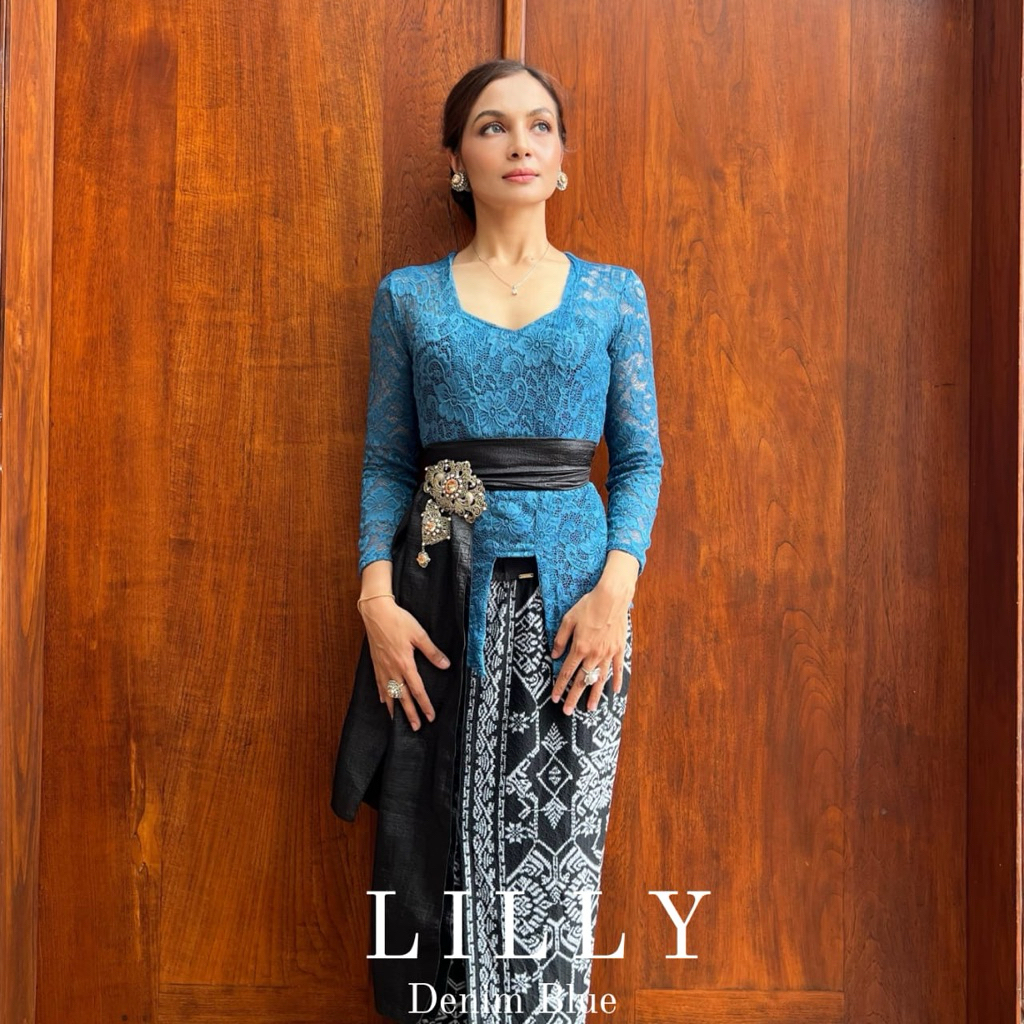 terbaru setelan kebaya bali brokat lilly lengan panjang kebaya brokat stretch setelan kebaya kebaya
