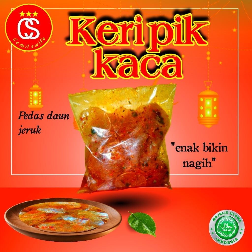 

kripca 67 gram pedas/keripik kaca viral/renyah gurih