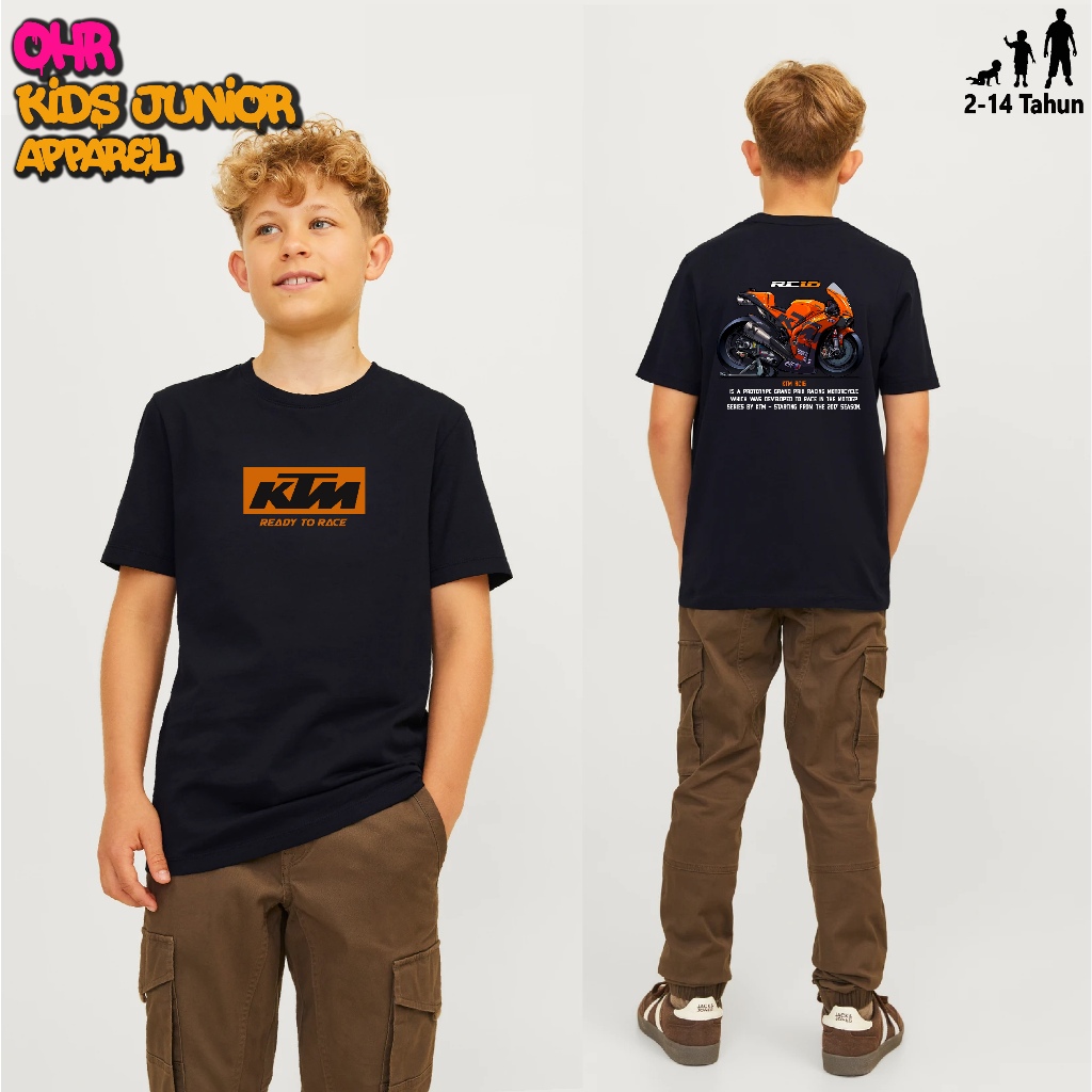 Baju Kaos anak Laki Laki 2-14 tahun - Racing KTM Motor Bikers Premium