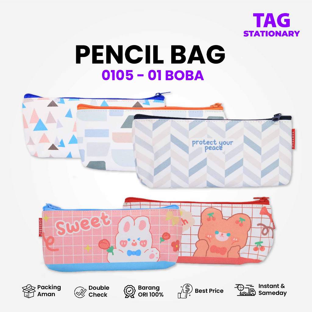 

Kotak Pensil Lucu / Tempat Pensil Greebel 0105-01 Boba / Pencil Case / Pencil Bag Anak Sekolah