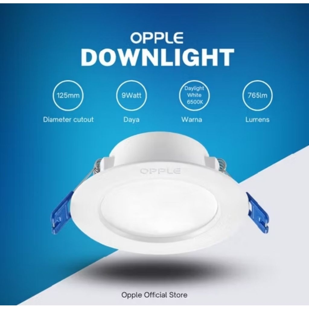 Opple Led Panel Downlight Inbow 9 Watt Bulat putih