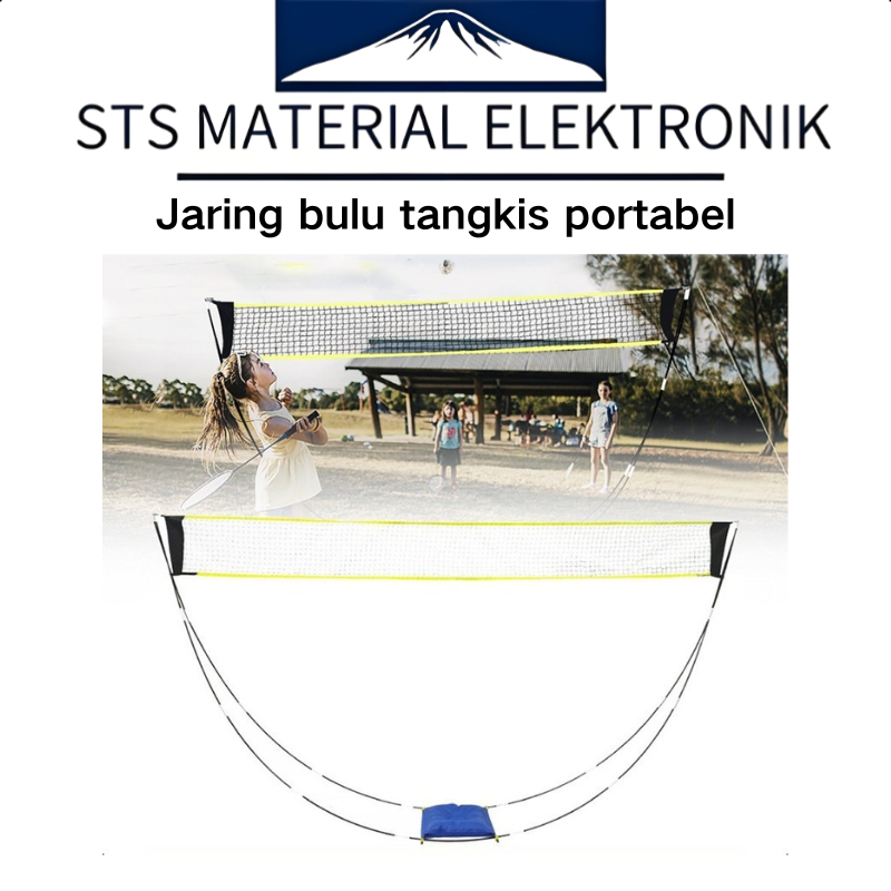 1set Easy Net Bulutangkis Portable Net Badminton Portable Badminton Net Portable