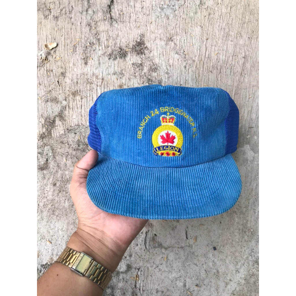 topi trucker corduroy vintage