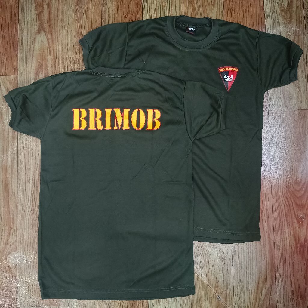 Kaos Pendek Hijau Brimob / Kaos Hijau Brimob / Kaos Brimob