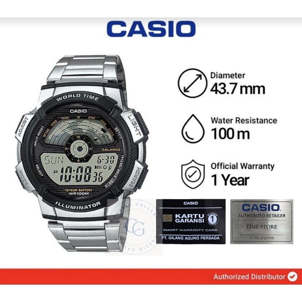 Jam Tangan Pria Casio AE-1100WD-1A Original