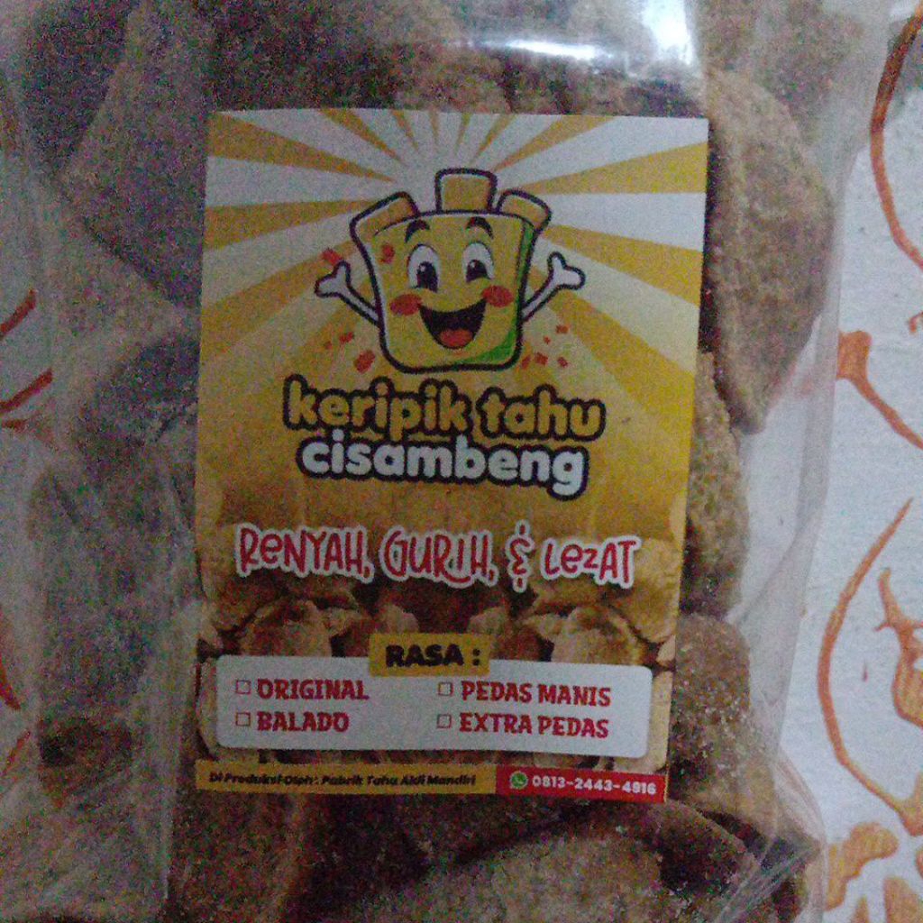 

Keripik tahu 200gr,500gr,1000gr.