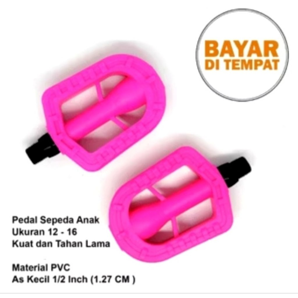 Pedal sepeda anak2 ukuran 12 16 18-san as kecil pedal sepeda anak2 as kecil pedal sepeda anak2 drat 