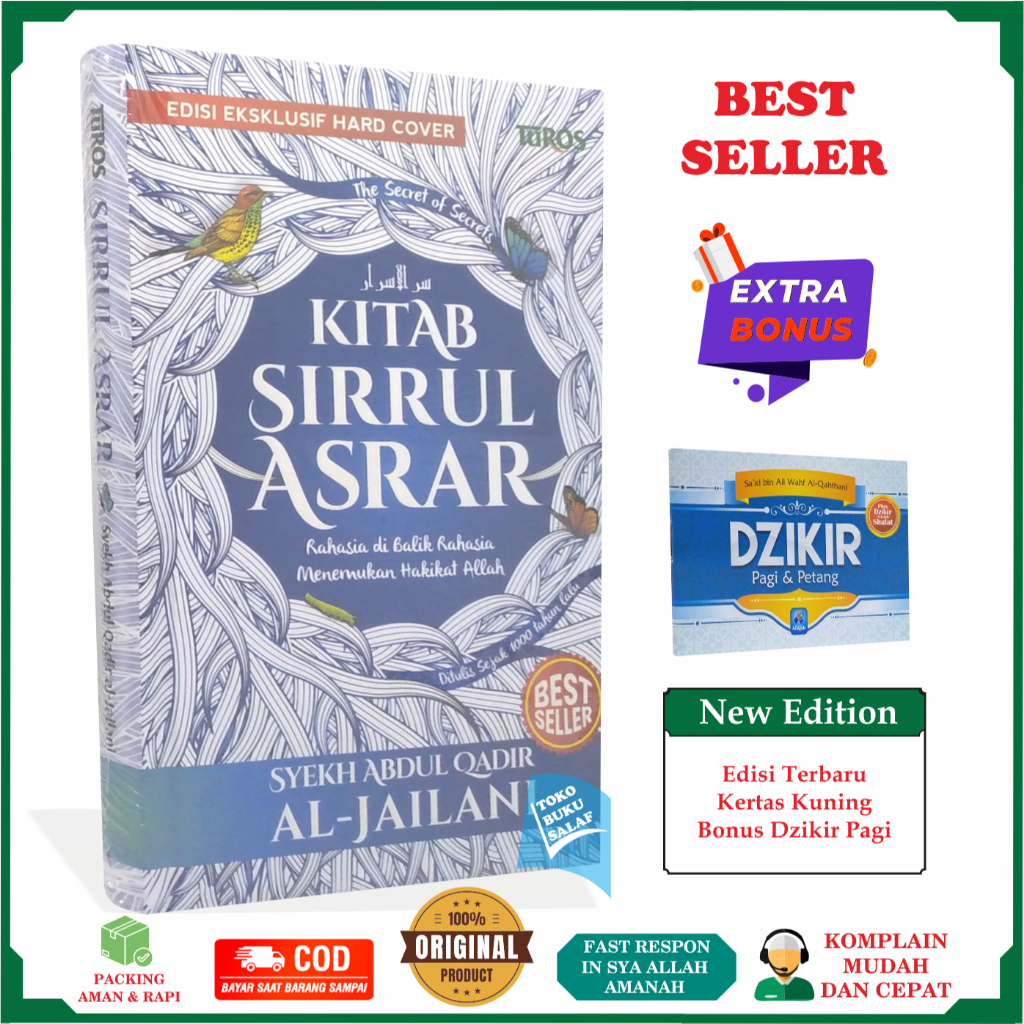 ORIGINAL Kitab Sirrul Asrar BONUS Dzikir Pagi Petang Rahasia Menemukan Hakikat Allah Karya Syekh Abd
