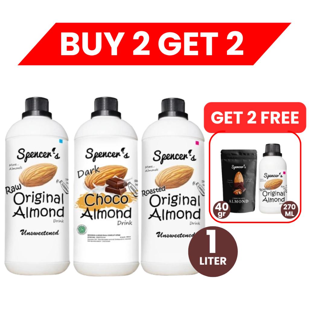 

[ BUY 2 GET 2 ] Spencer's Susu Almond Original (1000ml) ASI Booster Bebas Gula