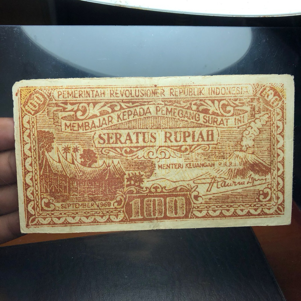 Uang Kuno Daerah PRRI 1959 Rp. 100