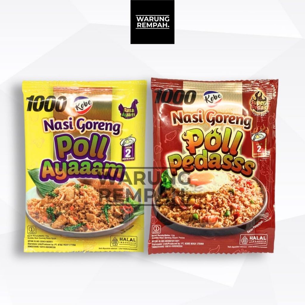 

Kobe Nasi Goreng Poll Pedasss Ayaaam Pol Pedas Ayam 1 Sachet Ecer