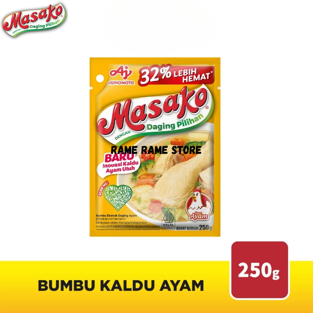 

Masako® Bumbu Kaldu Ayam 250g Rasa Lezat Halal