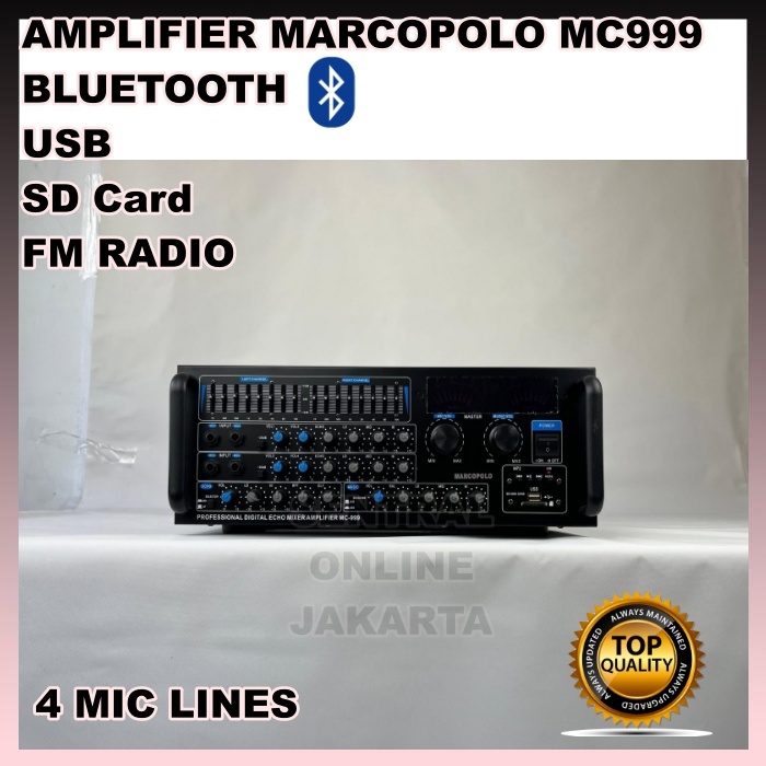AMPLIFIER KAROEKE MARCOPOLO MC-999 POWER AMPLI MC999 USB BLUETOOTH ORIGINAL