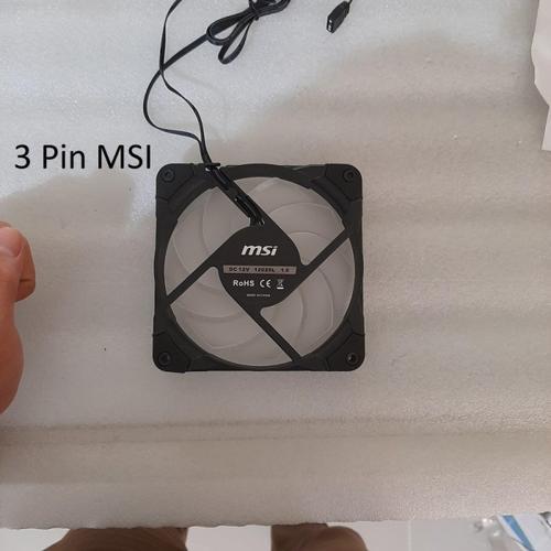 MSI ARGB (Addressable RGB) Two Ball Bearing 12cm Fan - 3 Pin PWM
