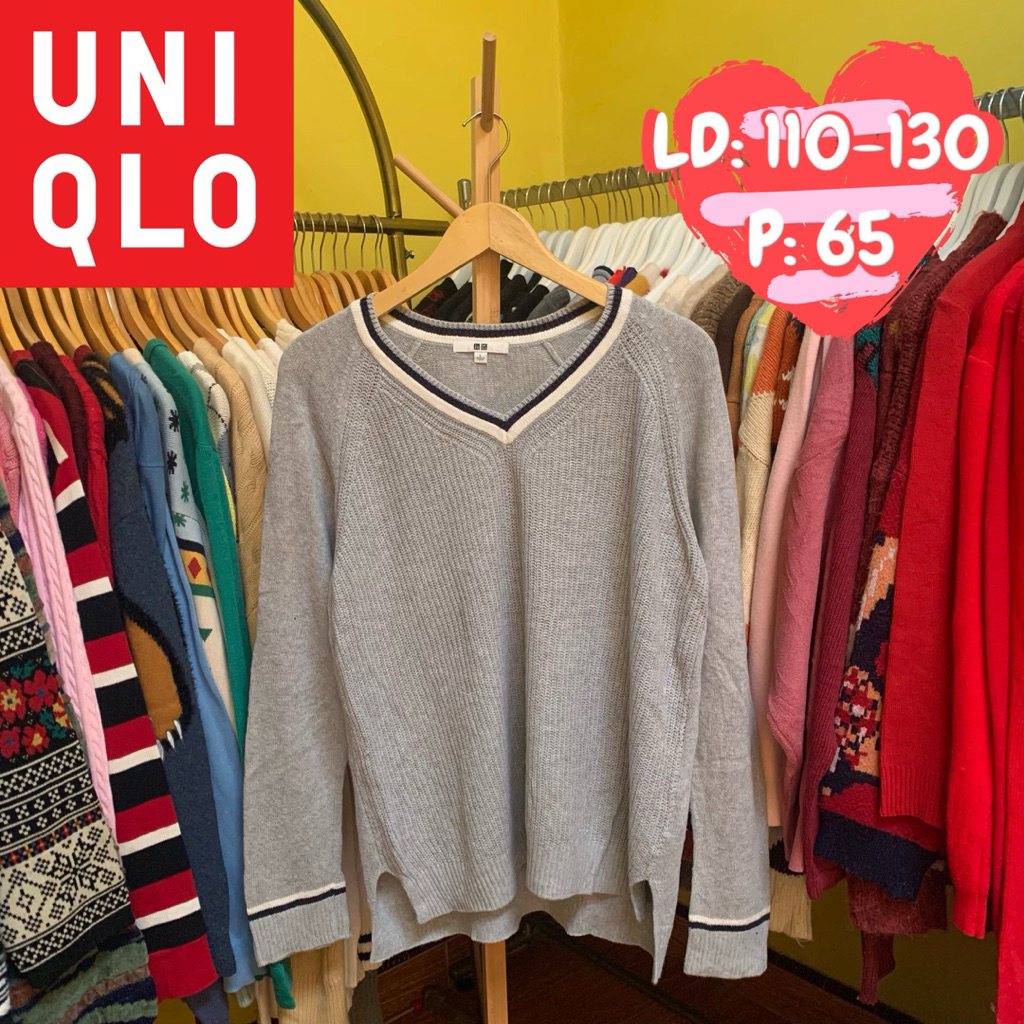sweater / atasan rajut kepang CABLE KNITWEAR brand "UNIQLO"