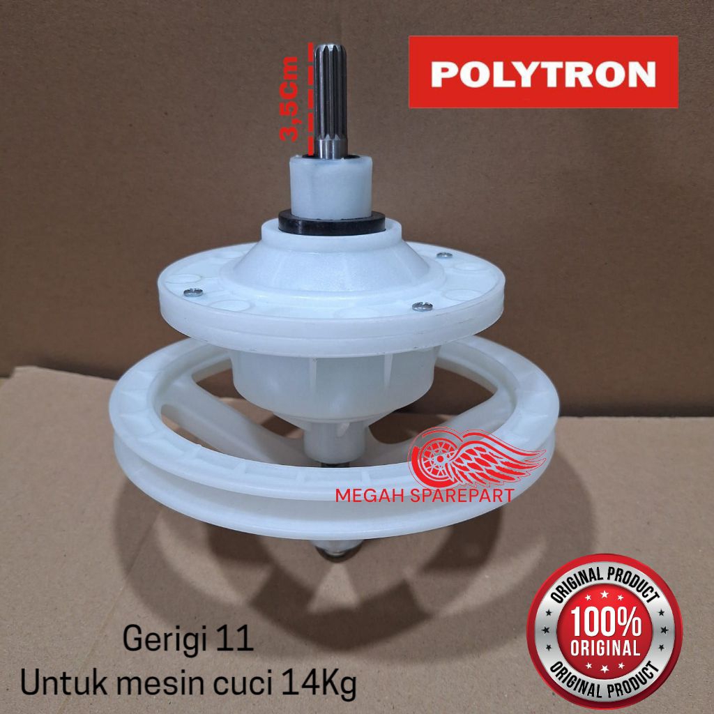 GEARBOX MESIN CUCI POLYTRON 14KG PWM1401 R PWM 1401 G GERIGI11