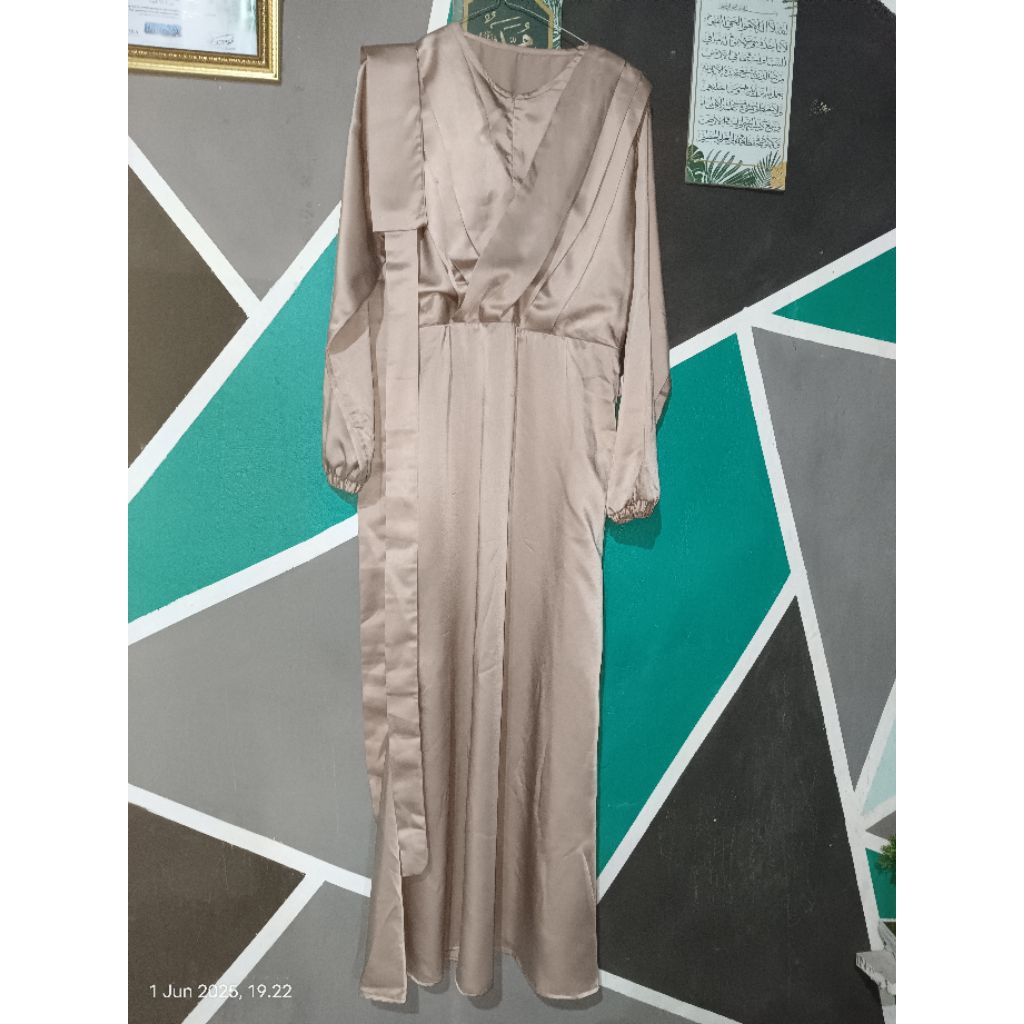 gamis satin silk premium | gamis satin | gamis satin velvet