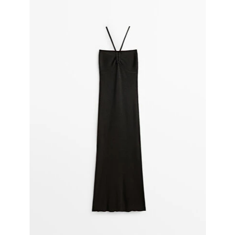MASSIMO DUTTI BLACK LONG DRESS